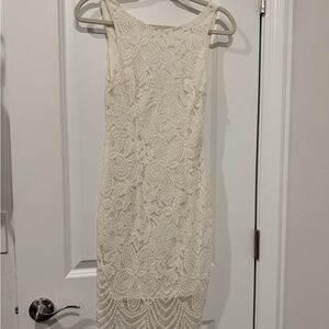 Elegant Cream Lace Dress